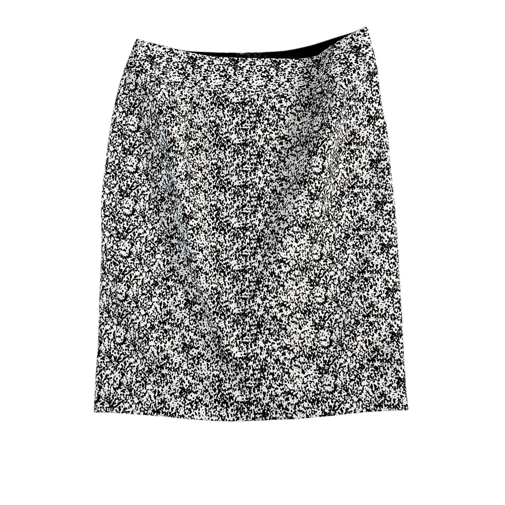 Banana Republic NWT Black/White Speckle Print‎ Pencil Skirt Size 4